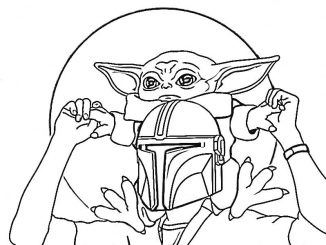 baby yoda coloring page printable